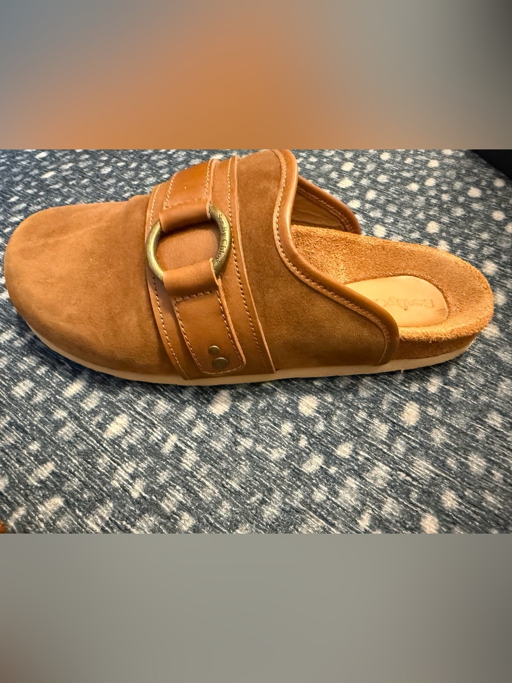 See By Chloe “Gema” Mules Size 39 Brown Suede and Leather Buckle Embellishent - Picture 8 of 8